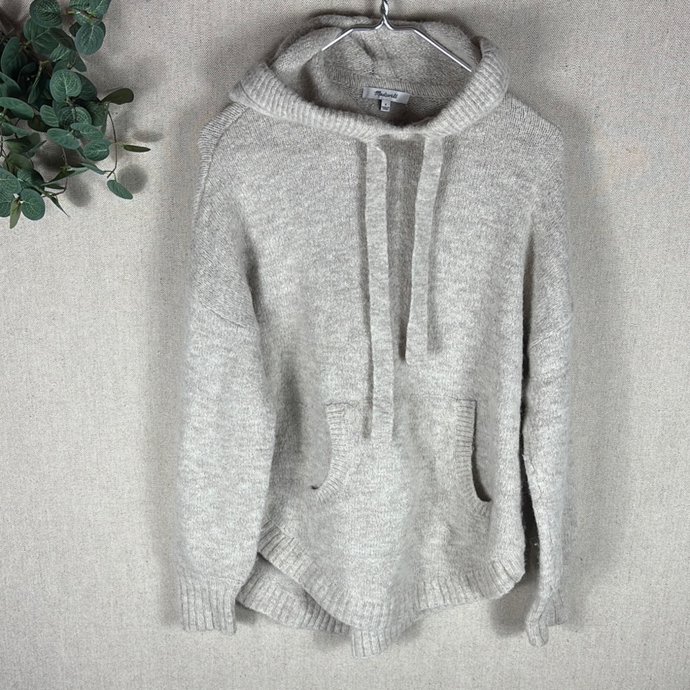 Madewell > Wilmington Wool Cream Hooded Sweatshirt Small - Picture 2 of 13